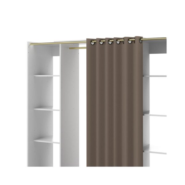 Dressing extensible 2 colonnes blanc et rideau taupe - CLOTHES – Image 5
