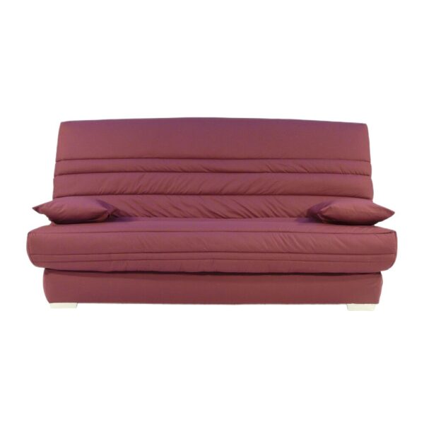 Banquette-lit clic-clac 130 cm matelas 14 cm tissu noir – Image 3