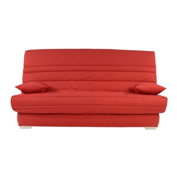 Banquette-lit clic-clac 130 cm matelas 14 cm tissu noir