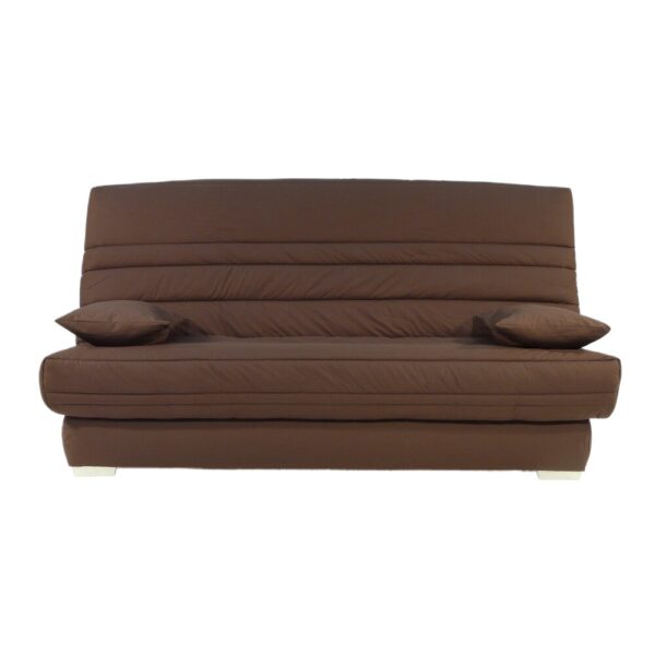 Banquette-lit clic-clac 130 cm matelas 14 cm tissu noir – Image 5