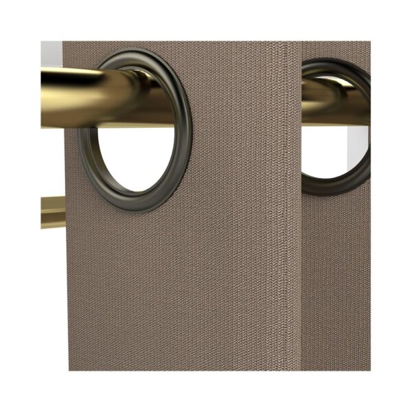Dressing 2 colonnes + meuble 4 tiroirs blanc, rideau taupe – Image 7