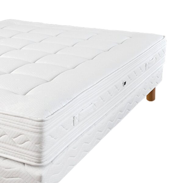 Ensemble matelas ressorts ensachés 180x200 cm capitonné + sommiers – Image 3