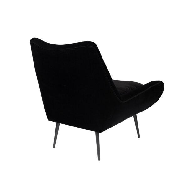 Fauteuil 80x79,5x83,5 cm en tissu noir - GLODIS – Image 4