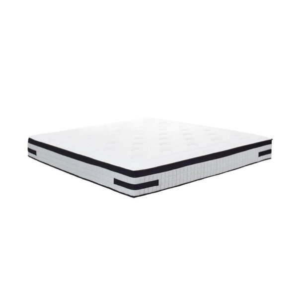 Ensemble matelas 180x200 + sommier + tête de lit gris CONFORTLUXE – Image 3