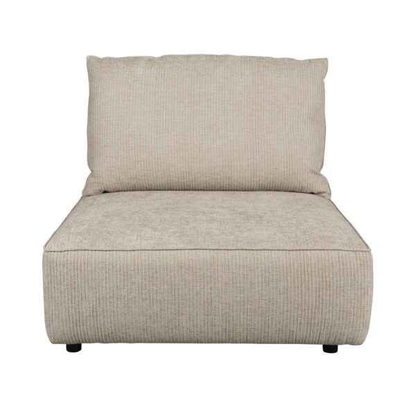 Fauteuil 100x99x87 cm en tissu beige - HUNTER – Image 3