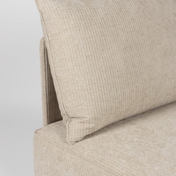 Fauteuil 100x99x87 cm en tissu beige - HUNTER – Image 4