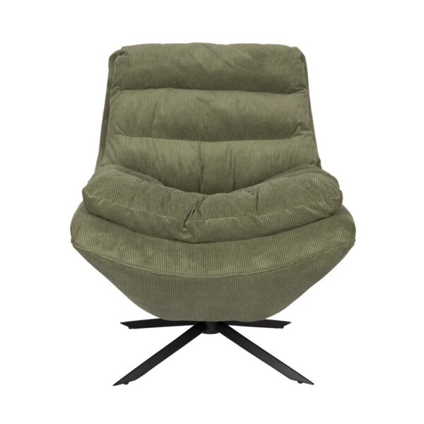 Fauteuil 81x69x82 cm en tissu vert - VINCE – Image 5