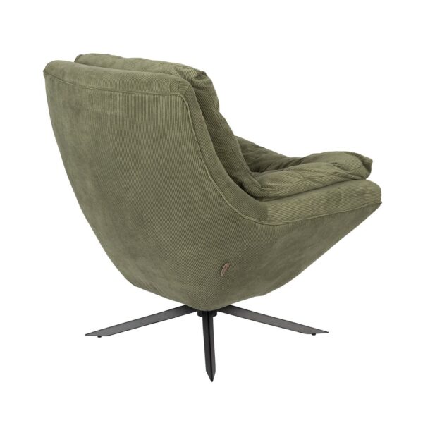 Fauteuil 81x69x82 cm en tissu vert - VINCE – Image 6