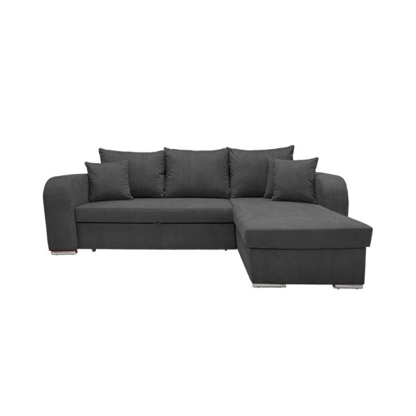 Canapé d'angle réversible convertible en tissu anthracite - FULLSPACE – Image 3