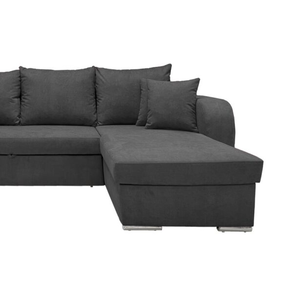 Canapé d'angle réversible convertible en tissu anthracite - FULLSPACE – Image 4
