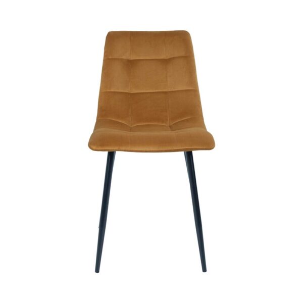 Ensemble table repas 200 cm naturel et 6 chaises moutarde - GELLER – Image 5