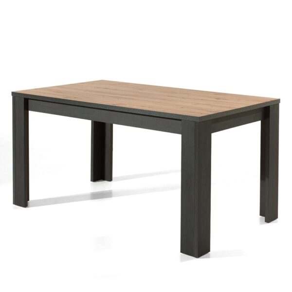 Ensemble buffet, vitrine, table, 4 chaises noires et miroir - ZADAR – Image 5