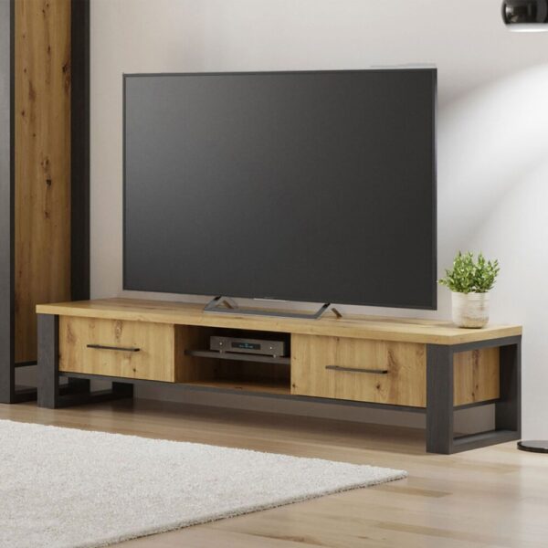 Ensemble salon avec meuble TV, vitrine et table basse - ZADAR – Image 3