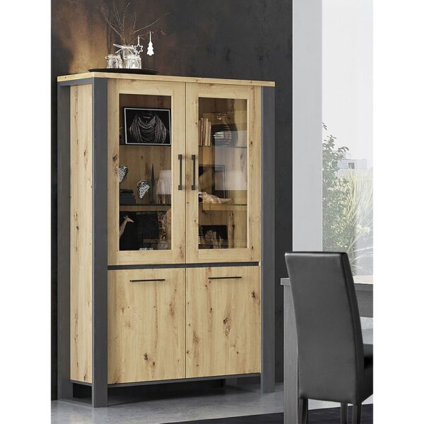 Ensemble salon avec meuble TV, vitrine et table basse - ZADAR – Image 4