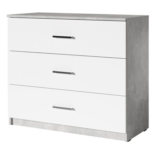 Chambre adulte avec lit, commode, chevets et armoire 2 portes - ASHY – Image 4
