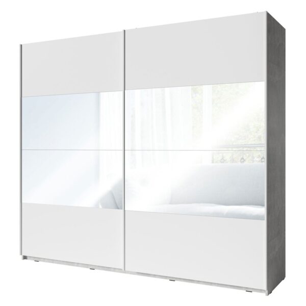 Chambre adulte avec lit, commode, chevets et armoire 2 portes - ASHY – Image 6