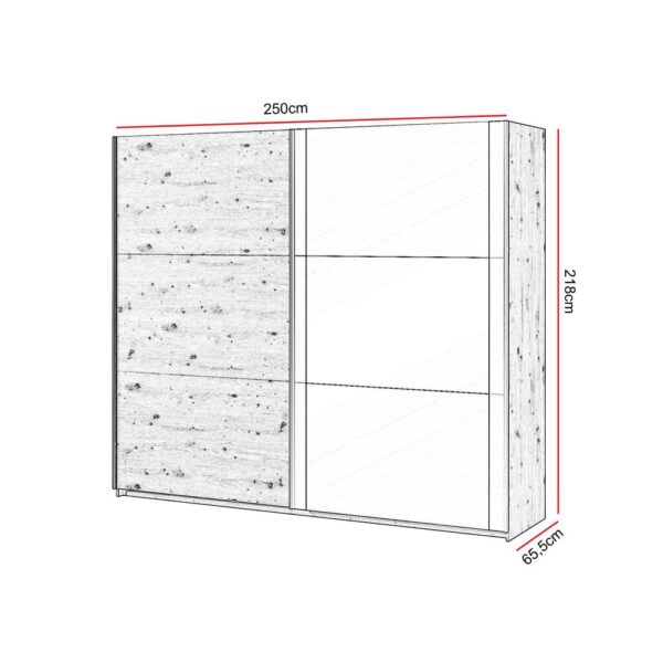 Chambre complète avec lit 160 cm décor chêne - YLIES – Image 9
