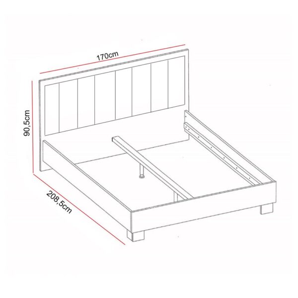 Chambre complète avec lit 160 cm décor chêne - YLIES – Image 4