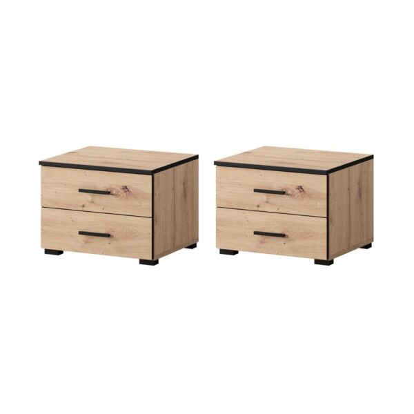 Chambre complète avec lit 160 cm décor chêne - YLIES – Image 5