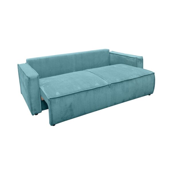 Ensemble de canapés 3 + 2 places en velours côtelé beige – Image 6