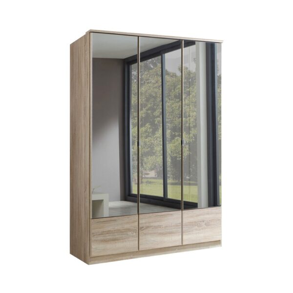 Ensemble dressing 3 armoires 7 portes décor chêne - ORZY – Image 5
