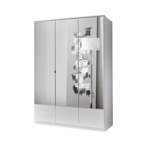 Ensemble dressing 3 armoires 7 portes décor blanc - ORZY – Image 5