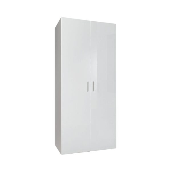 Dressing 9 portes 6 tiroirs avec surmeubles décor blanc - MALTRA – Image 3