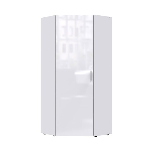 Dressing 9 portes 6 tiroirs avec surmeubles décor blanc - MALTRA – Image 4
