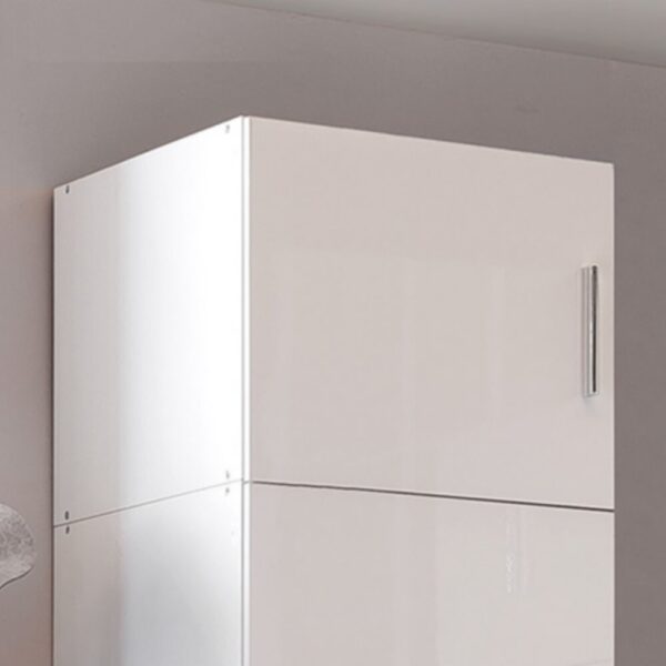 Dressing 9 portes 6 tiroirs avec surmeubles décor blanc - MALTRA – Image 6