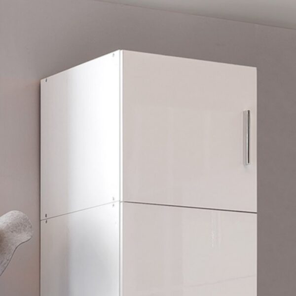 Dressing 9 portes 6 tiroirs avec surmeubles décor blanc - MALTRA – Image 7
