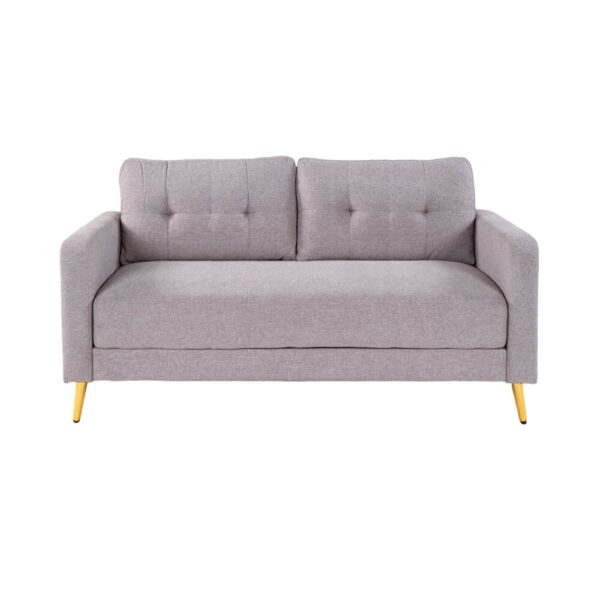 Ensemble de canapés 3+2 places en microfibre gris clair - GLIMAR – Image 4