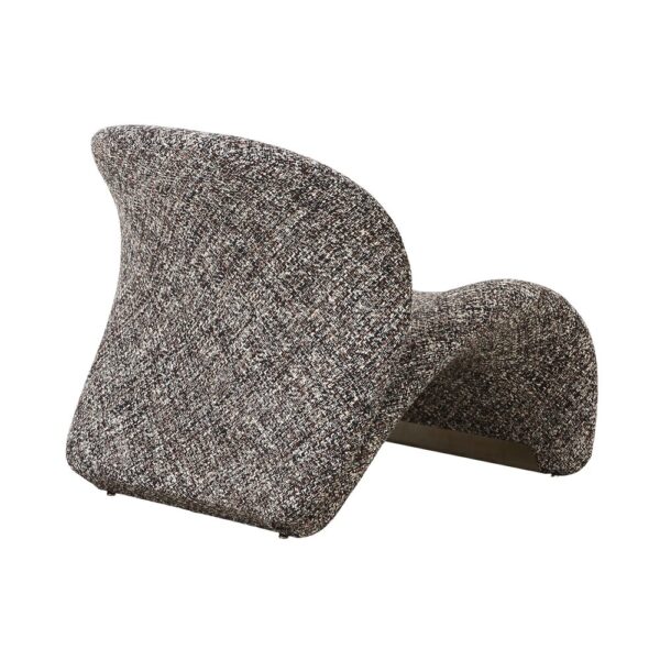 Fauteuil lounge design 82x77x73 cm en tissu marron foncé – Image 4