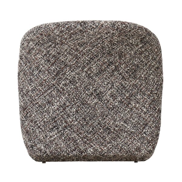 Fauteuil lounge design 82x77x73 cm en tissu marron foncé – Image 5