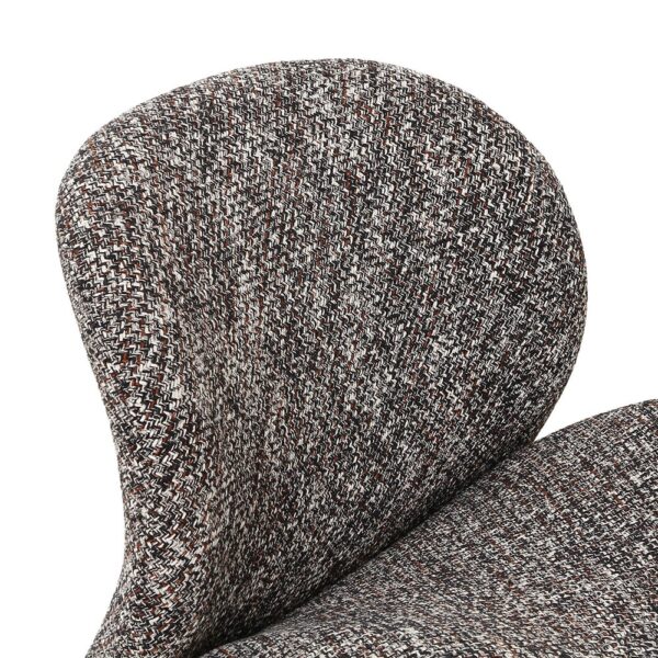 Fauteuil lounge design 82x77x73 cm en tissu marron foncé – Image 7