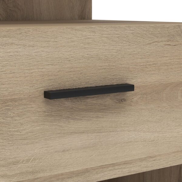Dressing 2 colonnes 2 penderies 179x47,9x207,5 cm décor chêne et noir – Image 6