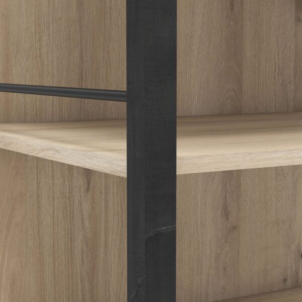 Dressing 2 colonnes 2 penderies 179x47,9x207,5 cm décor chêne et noir – Image 7