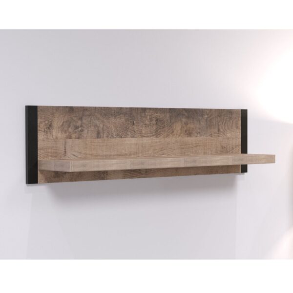 Ensemble salon 3 meubles et étagère décor chêne - PLEX – Image 6