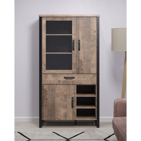 Ensemble salon avec 3 meubles et étagère décor chêne - PLEX – Image 4