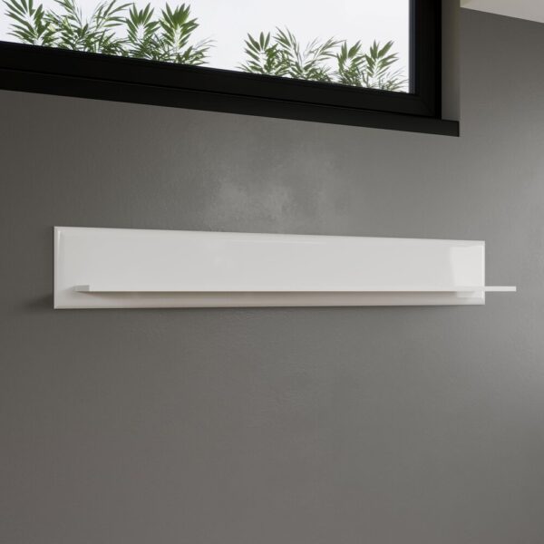 Ensemble salon 3 meubles 1 étagère murale blanc brillant - MILAN – Image 7