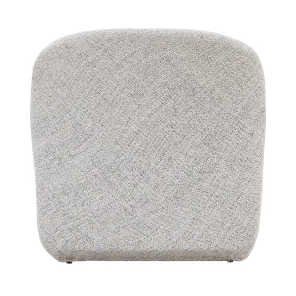 Fauteuil design lounge 77x82x73 cm en tissu gris clair – Image 6