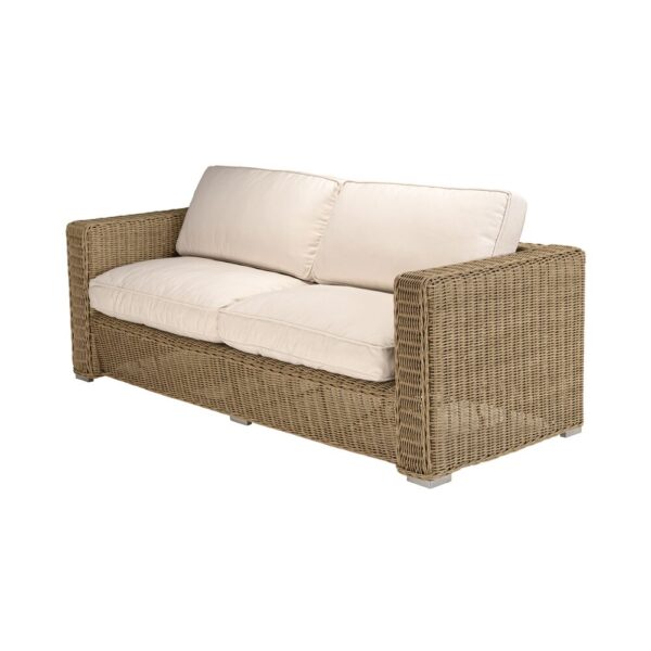 Salon de jardin 5 places aspect rotin taupe et crème - RESINY – Image 6