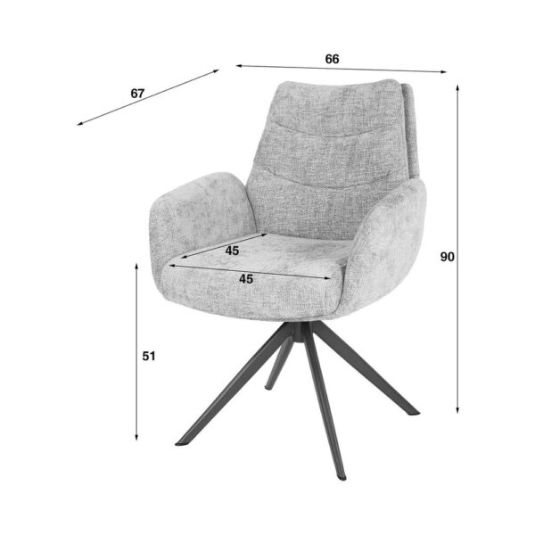 Table 215 cm en manguier + 2 fauteuils + banc en tissu bouclette sable – Image 2