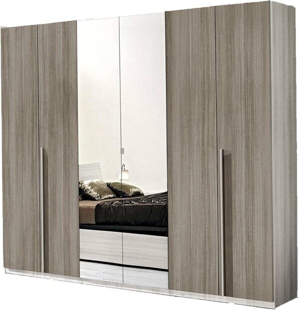 Chambre complète - Effet Eucalyptus Blanc, Eucalyptus Gris (cm. 274 x 60 x 250 cm – Image 2
