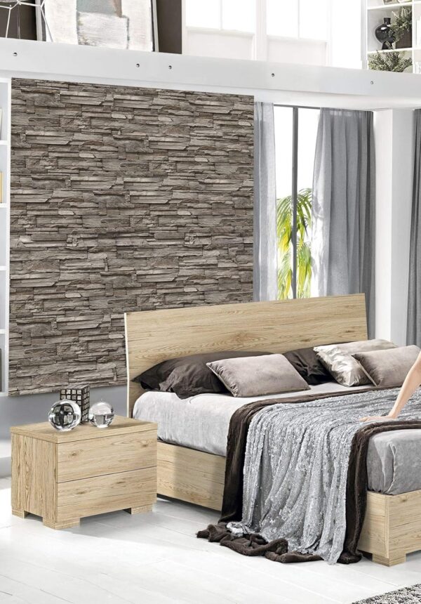 Dafnedesign.COM - Chambre complète - Effet chêne écru (cm. 183 x 55 x 247h) – Image 2
