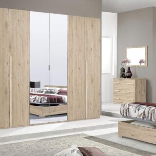 Dafnedesign.COM - Chambre complète - Effet chêne écru (cm. 183 x 55 x 247h)