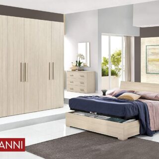 Dafnedesign.COM - Chambre complète - Effet pin Clair (cm. 274 x 55 x 245 cm.