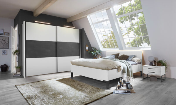 Chambre à coucher Binche Blanche - Ardoise – Image 4